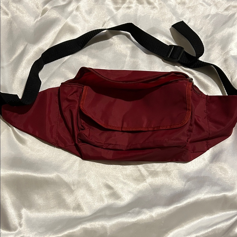 Elegant Burgundy Belt Bag for Men